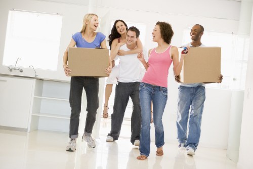 Flat removals in Finsbury Park with packed boxes ready for moving