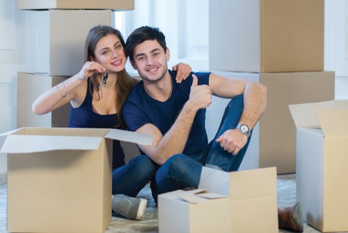 Professional team handling business relocation logistics in Finsbury Park