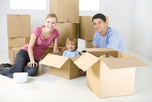 Removal team preparing a move in Finsbury Park