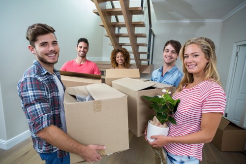 Removal van and moving equipment ready for a Finsbury Park property move