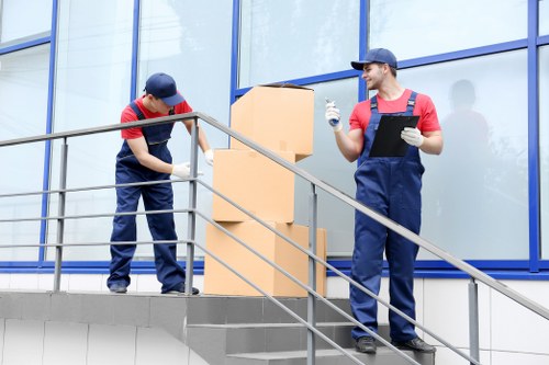 Professional office relocation services in Finsburypark with packed office supplies
