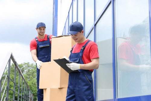 Removal team preparing a safe move with protective packing and planning