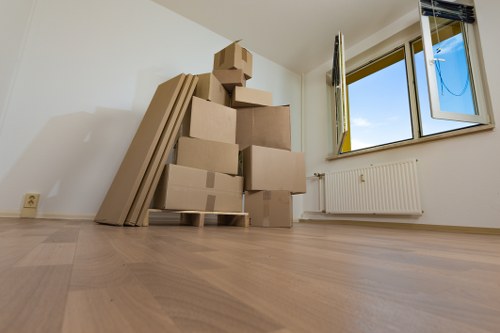 Local removals van handling a short notice move in North London