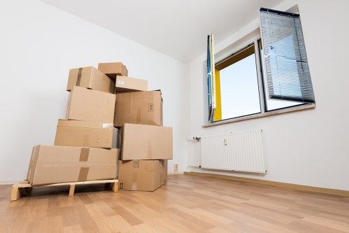 Carefully wrapped household items prepared by packing and unpacking experts