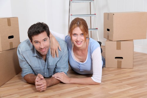 Efficient office relocation process in Finsbury Park with organised moving equipment