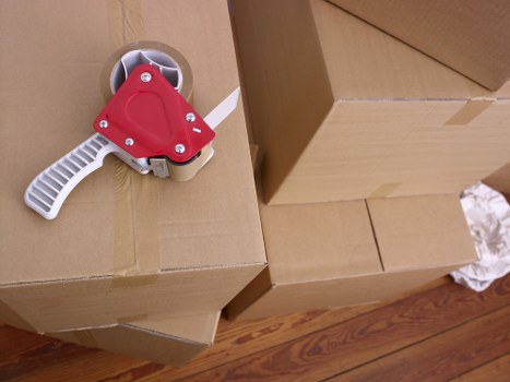 Prepared moving boxes and furniture for a Finsbury Park relocation